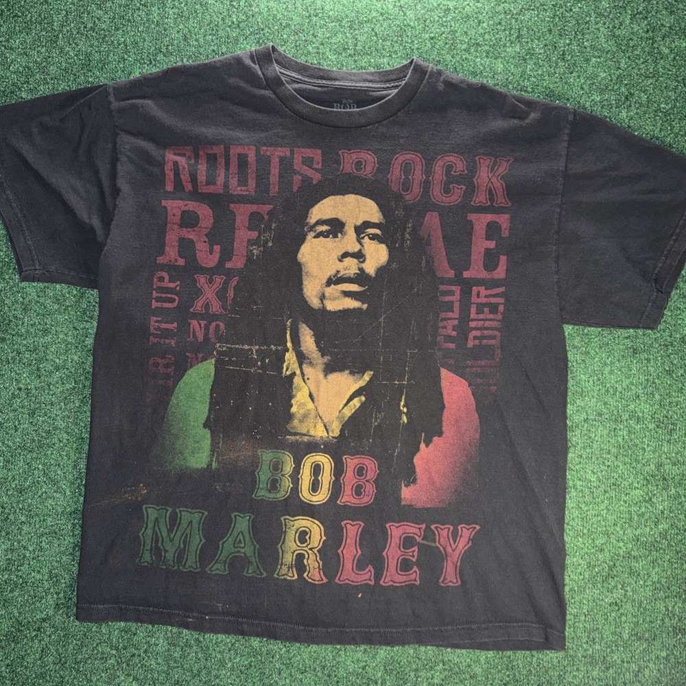 Vintage Bob Marley Graphic T Shirt Men's Size XL Black T Shirt